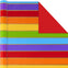 Envoltorio Premium rayas arcoiris clásico + Lazo